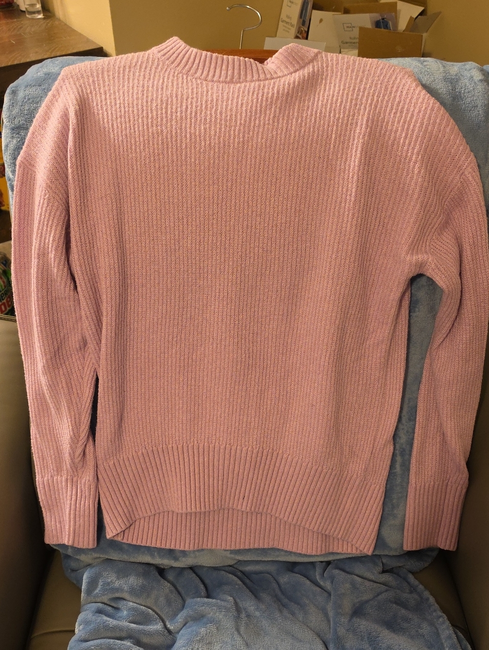 Old Navy Light Pink Ribbed Crewneck Sweater